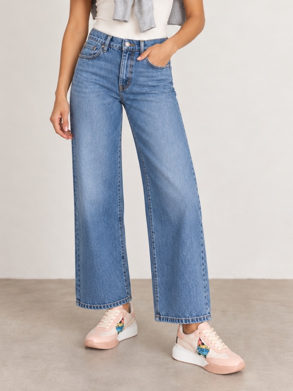 Stella McCartney Casual Pink Women's Sneakers with Cartoon Accent
